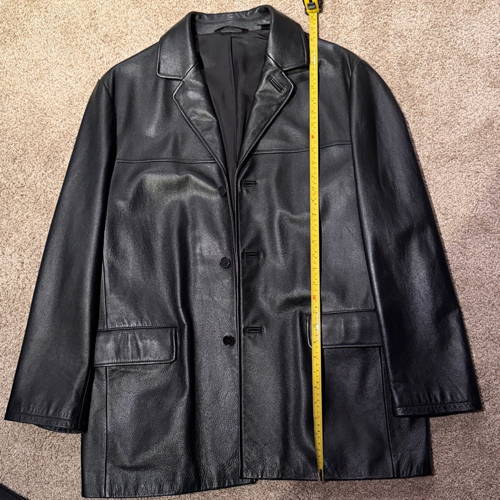 Leather Y2K- Vintage - Men's Black Leather Jacket DKNY - Picture 16 of 16